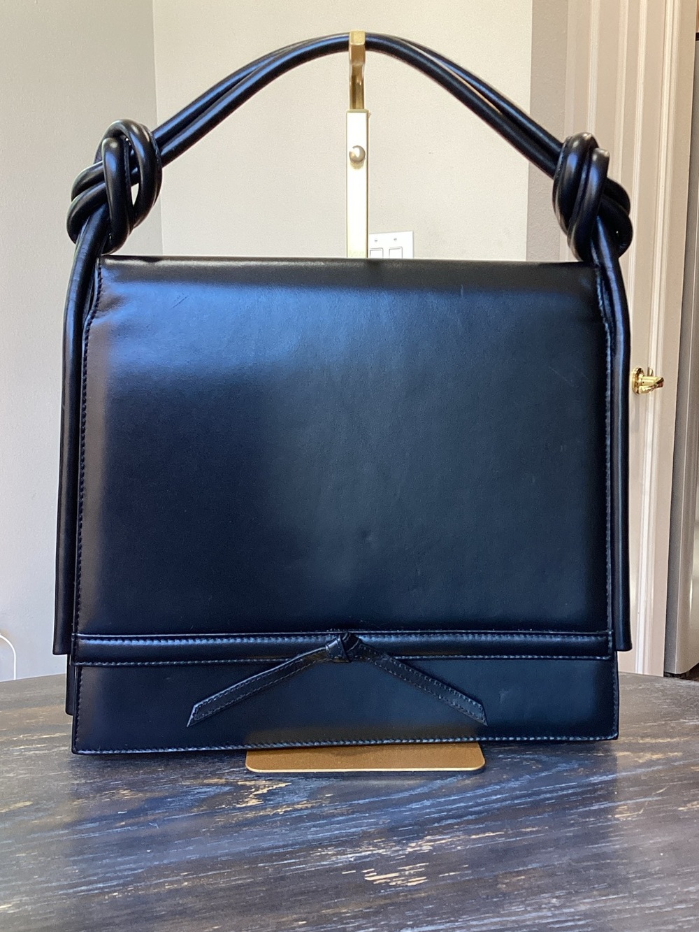Camrose & Kross black Jaqueline Kennedy reproduction 1960s style handbag
